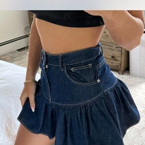 Zara Dark Blue Denim Skirt